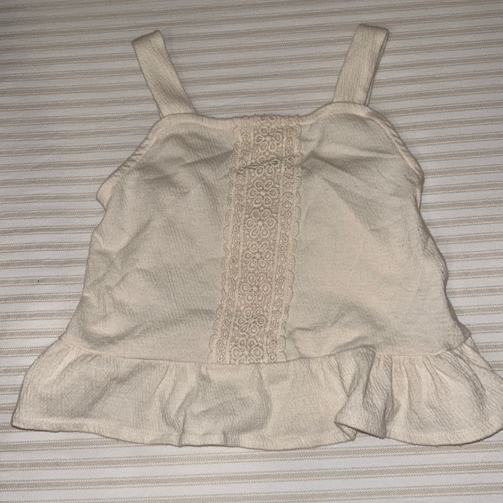 KIDS Oshkosh Cream Tank w Lace Detail 24m